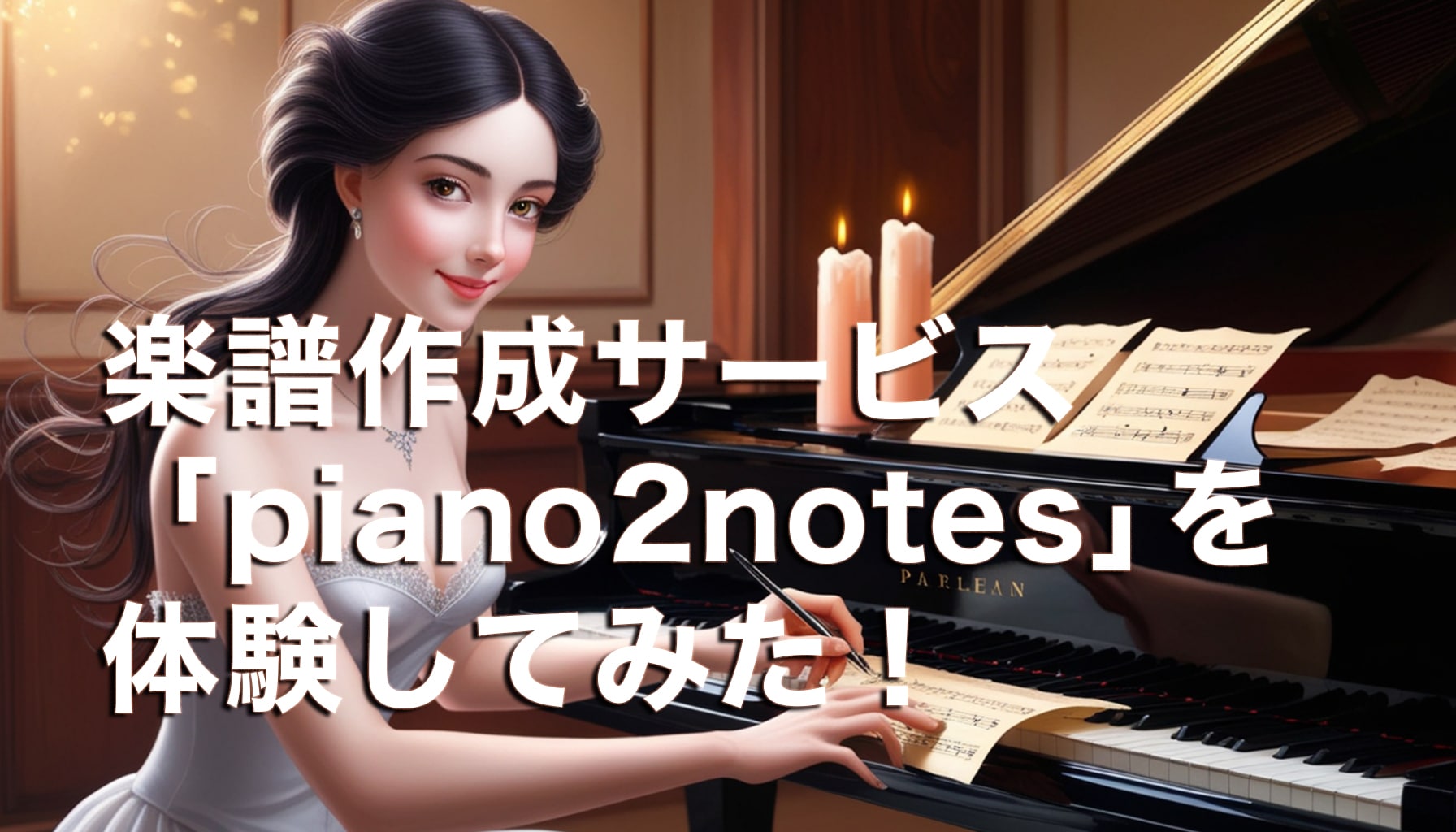 楽譜作成サービス「piano2notes」を体験してみた！